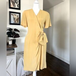 Vintage 100% silk wrap dress